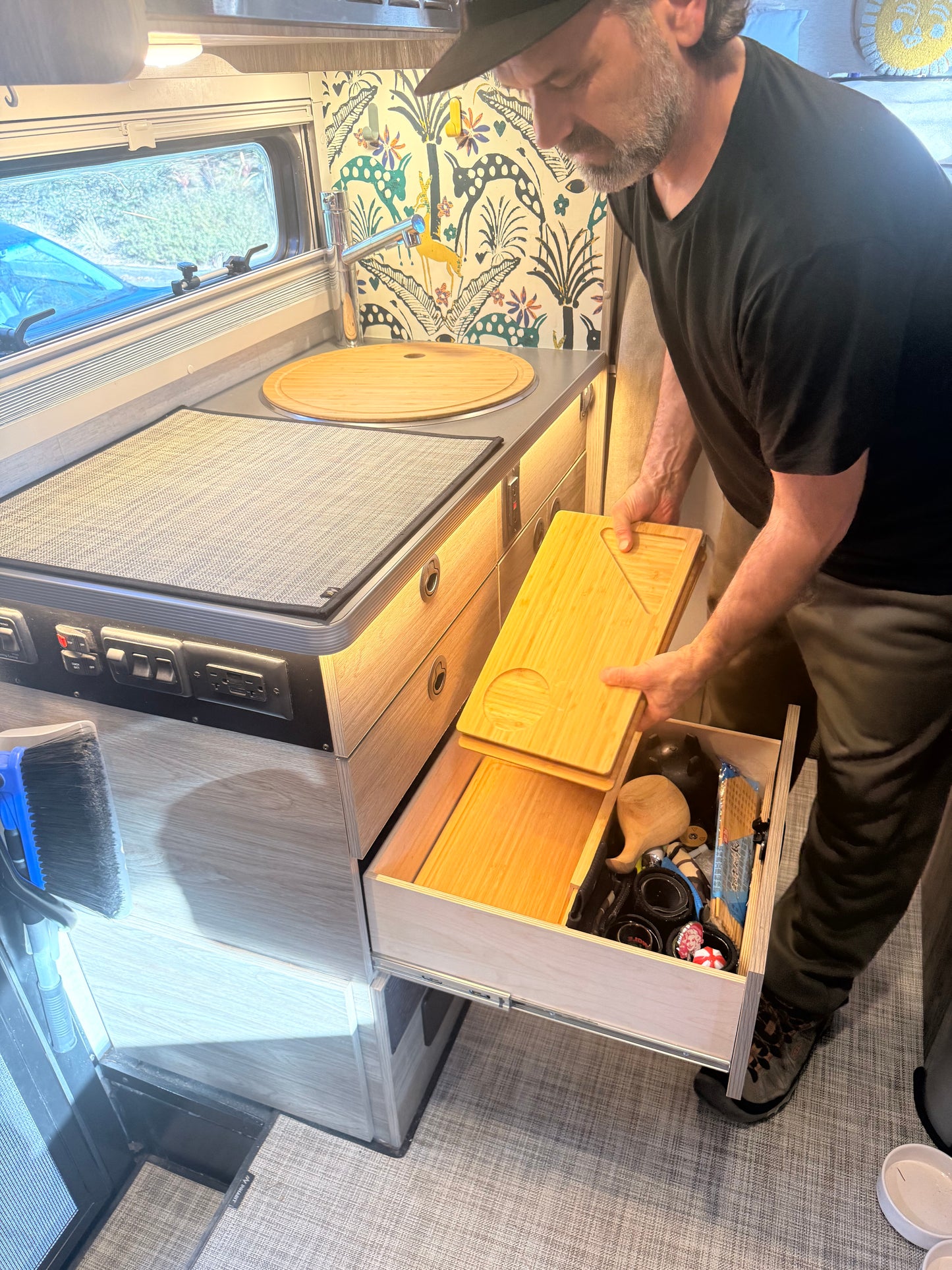 Charcuterie Board with integrated juice groove