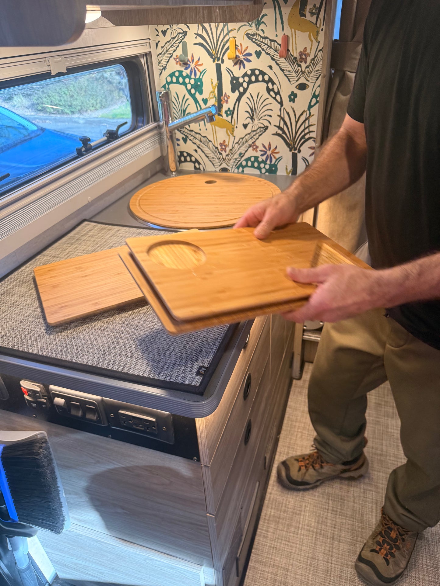 Charcuterie Board with integrated juice groove