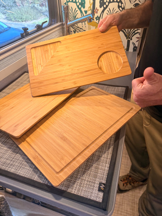 Charcuterie Board with Integrated Accessory Wells